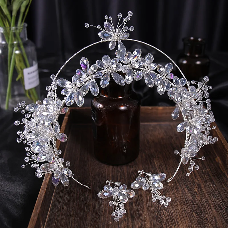 Wedding Bridal Crown Rhinestone Wedding Bridal Tiaras And Crowns Hair Accessories For Cosplay Birthday Wedding Party