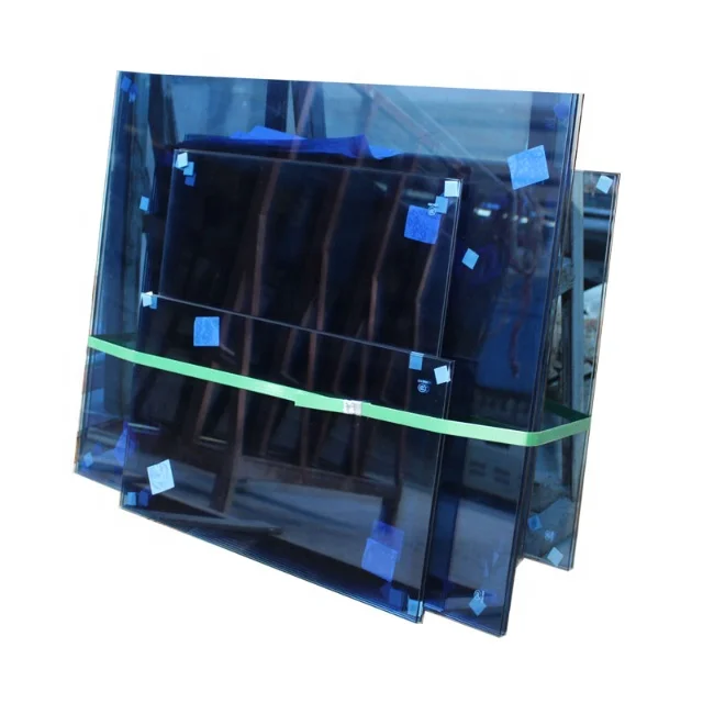 6mm construction  bulletproof stained glass sheet vidrio  ford blue tempered glass for glass wall