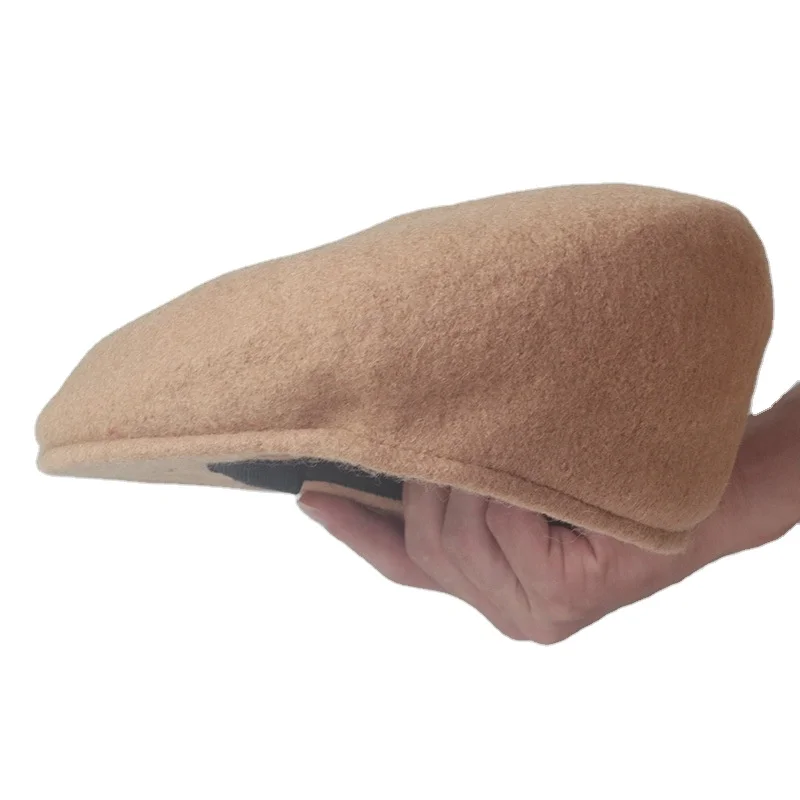 Custom Unisex Wool Felt Beret Newsboy Hat Classic Ivy Cap For Spring Autumn Winter
