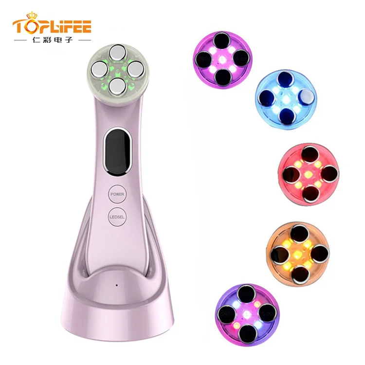 Portable EMS facial massager 5 in 1 high frequency facial machine beauty care device