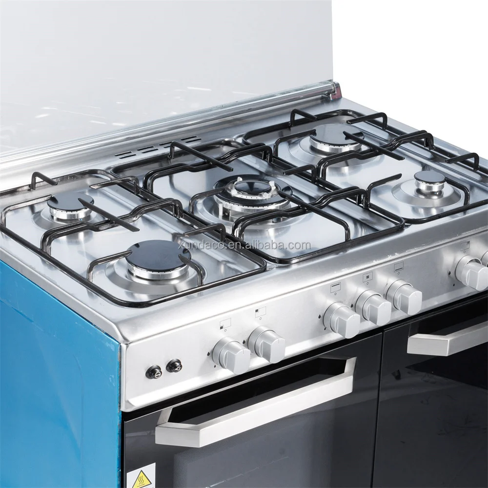 Xunda Popular Commercial Kitchen Appliance 48 Inch 5 Burner Gas Range Cooker With Double Oven