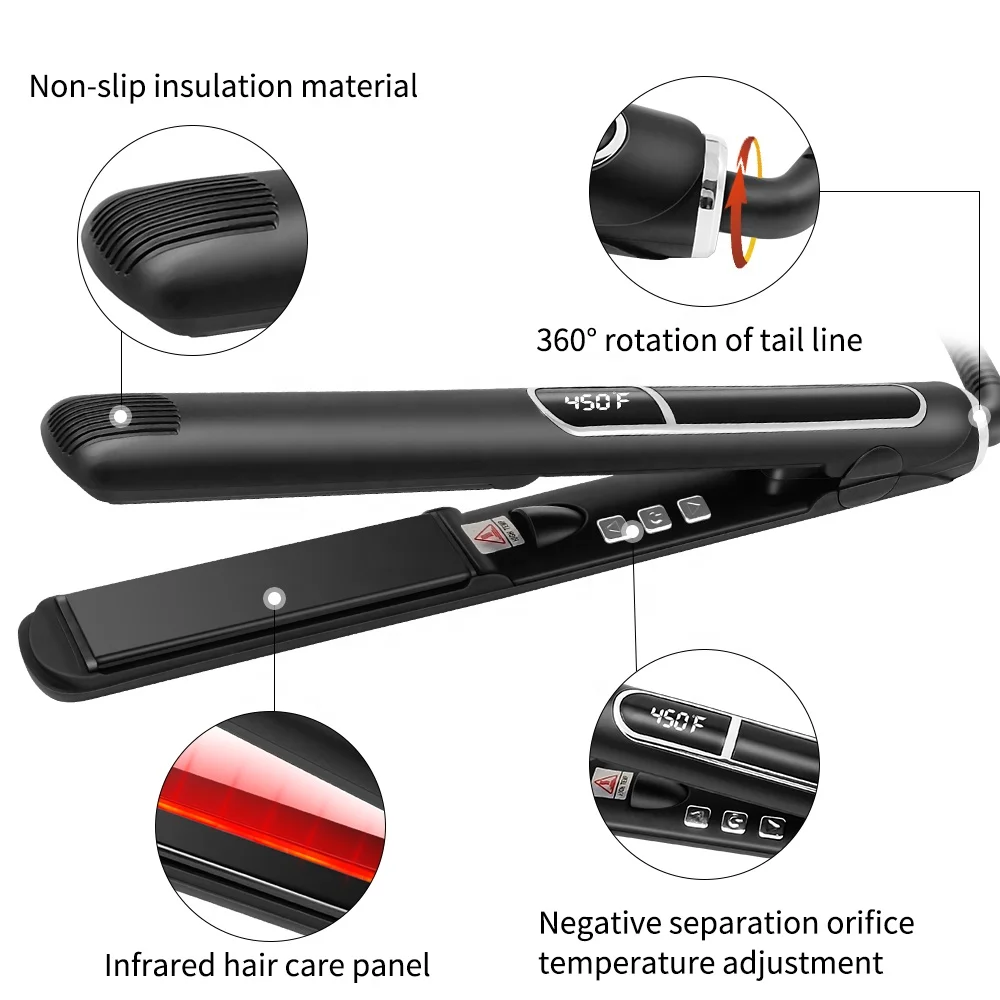portable infrared flat iron online electric ionic straightening mac professional custom hair straightener for titanium tools