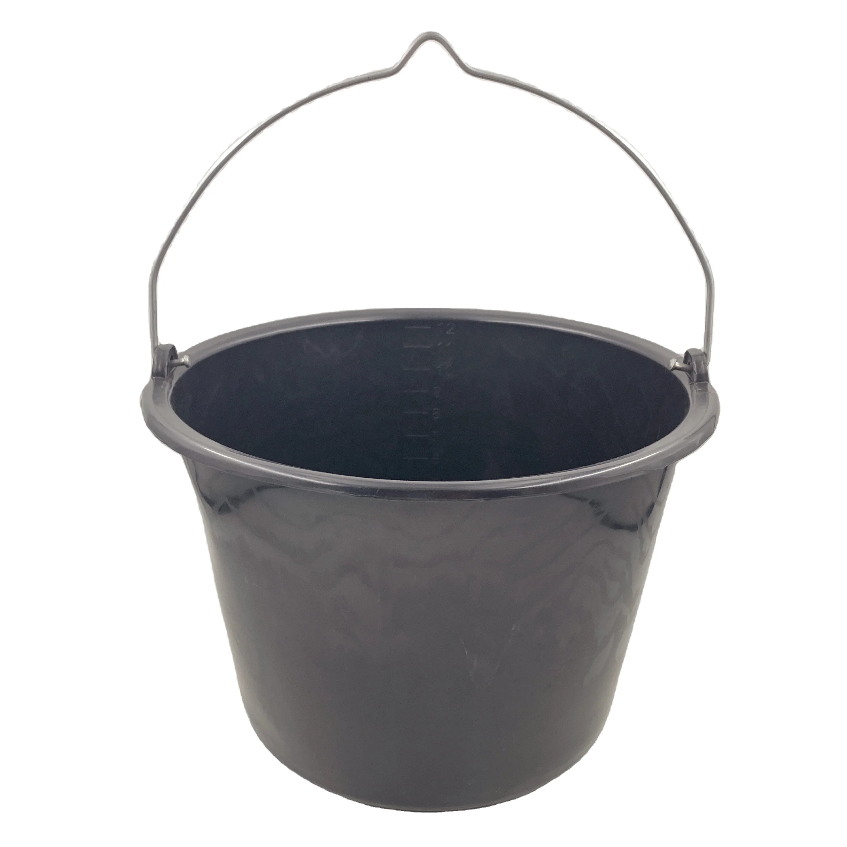 Cheap construction building garden cement plastic bucket barrels strong plastic cement bucket with metal handle