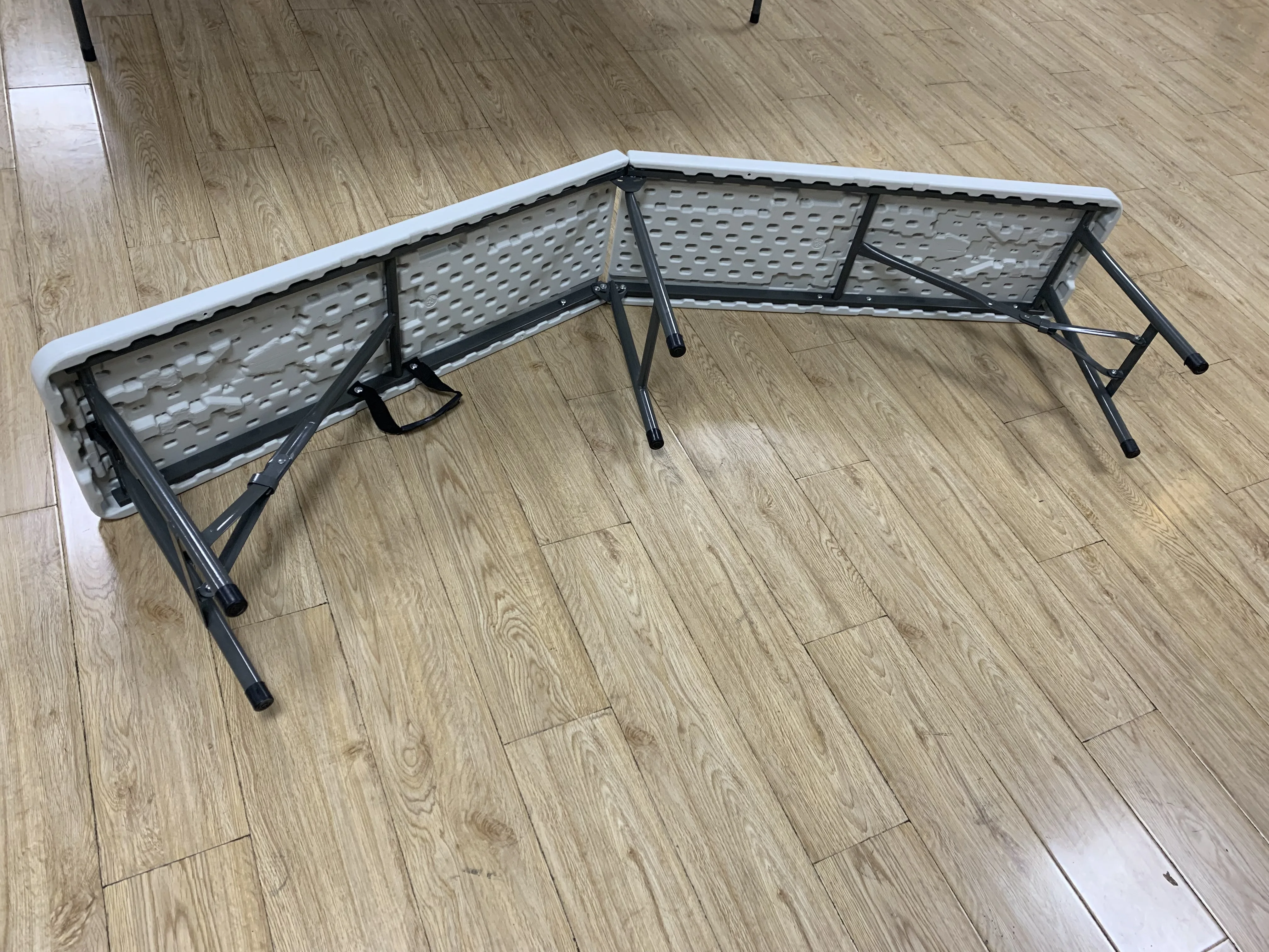 6FT Portable Plastic Camping Dining Folding in Half Bench for Outdoor Picnic Party