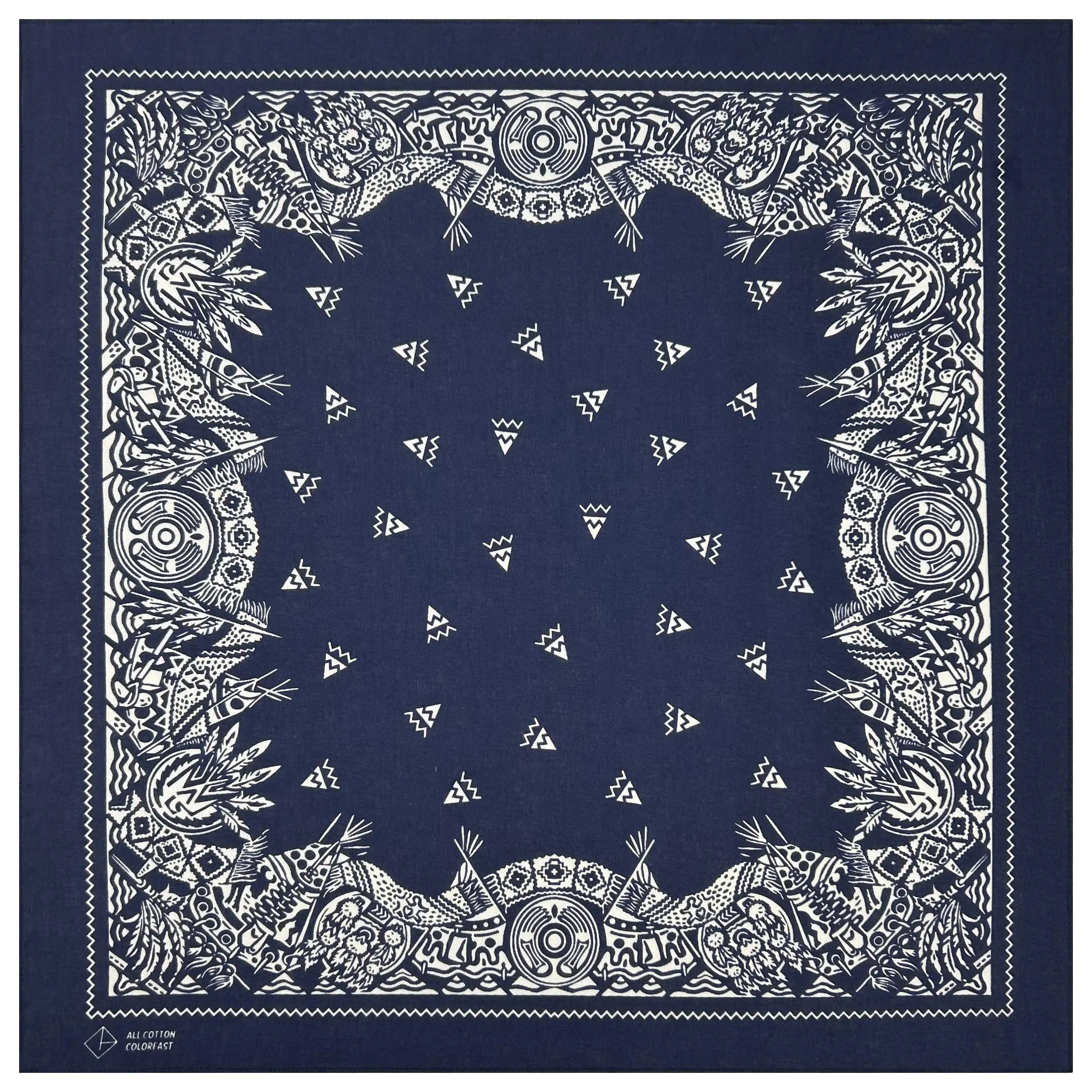 Customized Factory Double Print Bandana Custom Logo Fans Cotton Bandana Square
