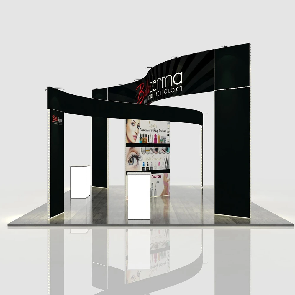 Exhibition Cosmetics And Advertising Equipment China Trade Show Displays 10X20 Stand Direct Tradeshow Display Portable Shelves