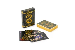 Custom Logo Printing Poker Smooth Waterproof Gold Plated Creative Gift Durable Paper Poker Playing Card