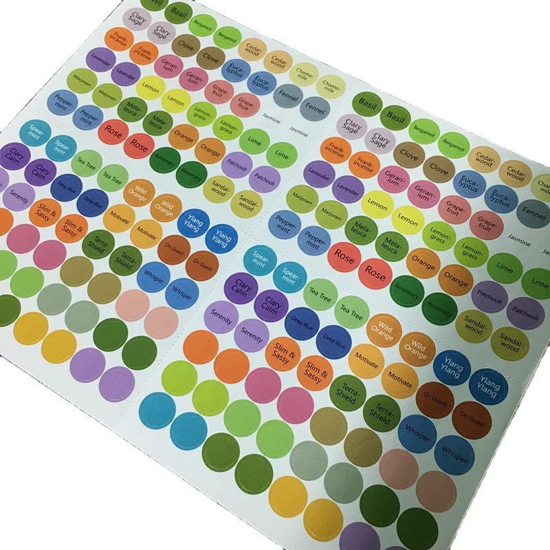 Essential Oil Bottles Labels Stickers Custom Product Labels For Essential Oil Bottles