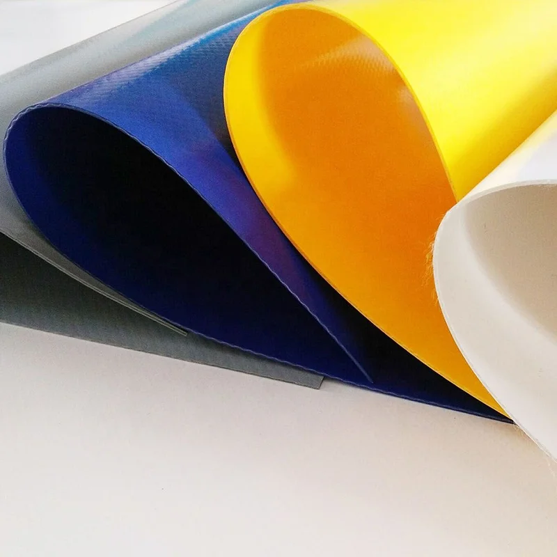 PVC Tensile Fabric Structure Shelter Membrane Fabric 900gms 950gsm 1050gsm FR  White PVC Tarpaulin PVDF Acrylic Lacquering 1300D
