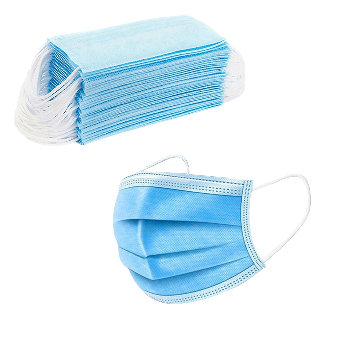 
Low Price High Quality Adults Personal Disposable Mask 3 Layer Filter Easy Breathing Nonwoven Earloop Face Mask 