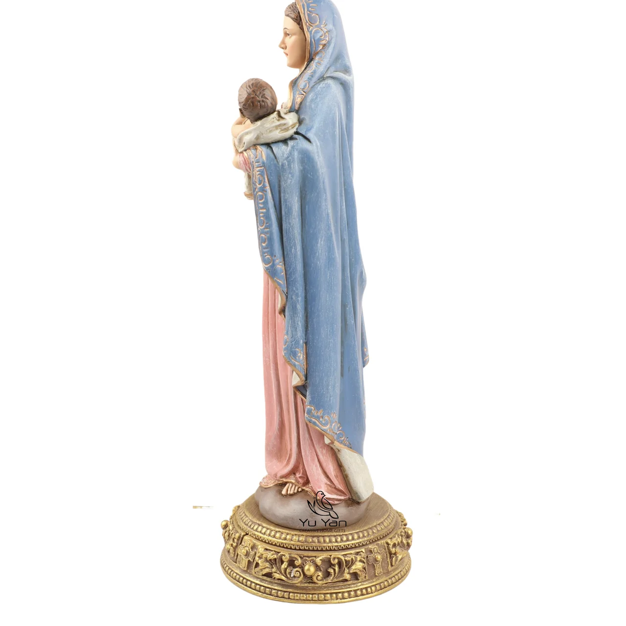 Factory wholesale catholic religious statues resin christian decorative religious statues 28cmH Our Lady of the Sacred Heart