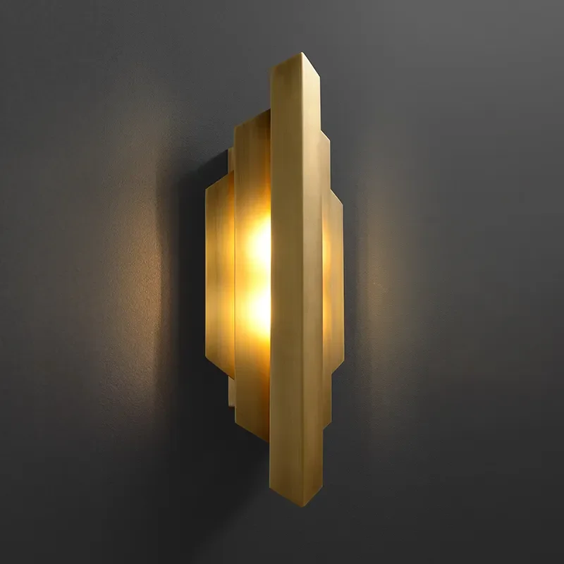 ECOJAS High Quality Decoration Bedside Wall Lighting Modern Brass Wall Lamp Wholesale Custom Indoor Metal Novelty Living Room G9
