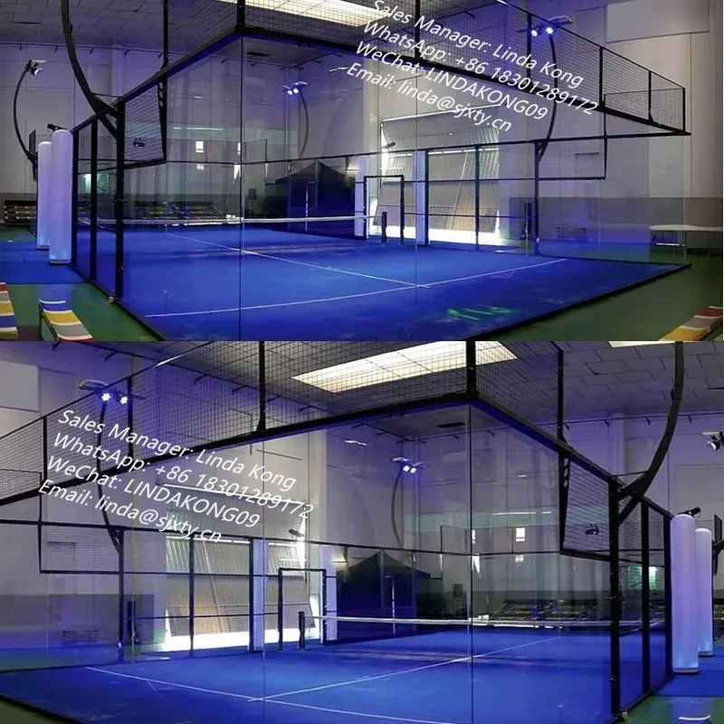 2022 hot sell Indoor Standard Padel Tennis Courts Panoramic Paddle tennis Outdoor  Sport Fields Manufacturer