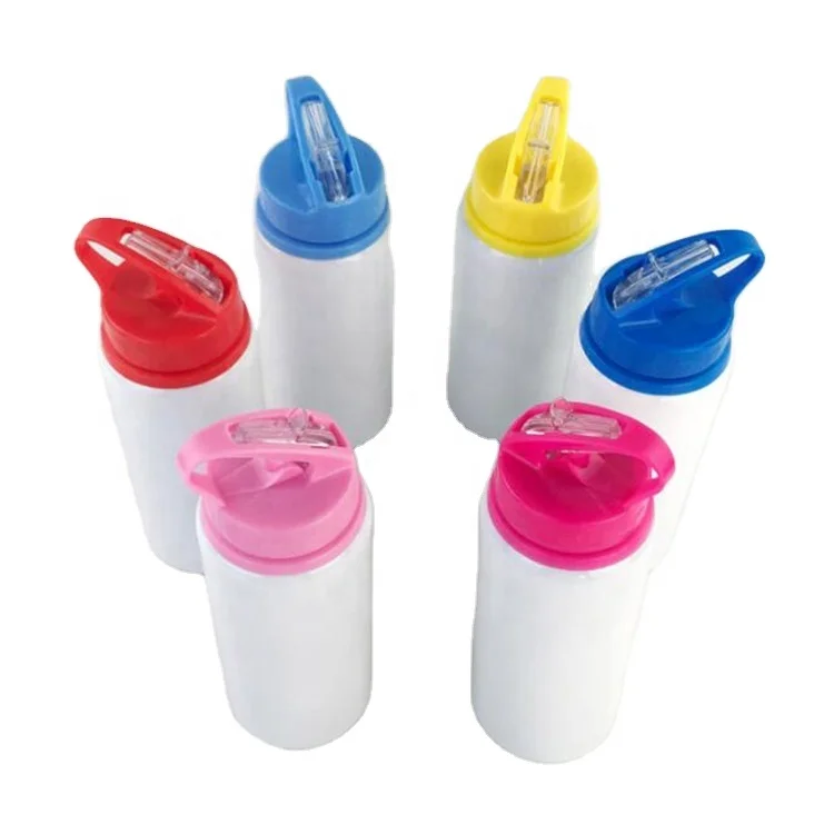Lancoda 6 Colors Kids School 600ml Dye Sublimation Water Bottle Mug Tumblers Flask