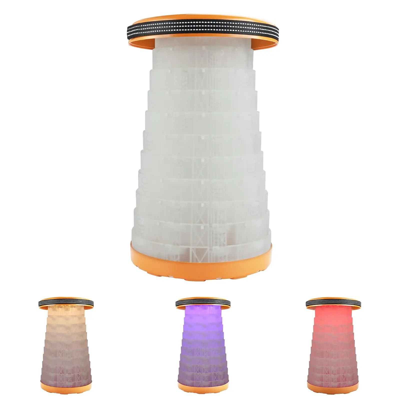 Portable Telescopic Stool 3 Model Led Lighting Sitting Stool Folding Stool