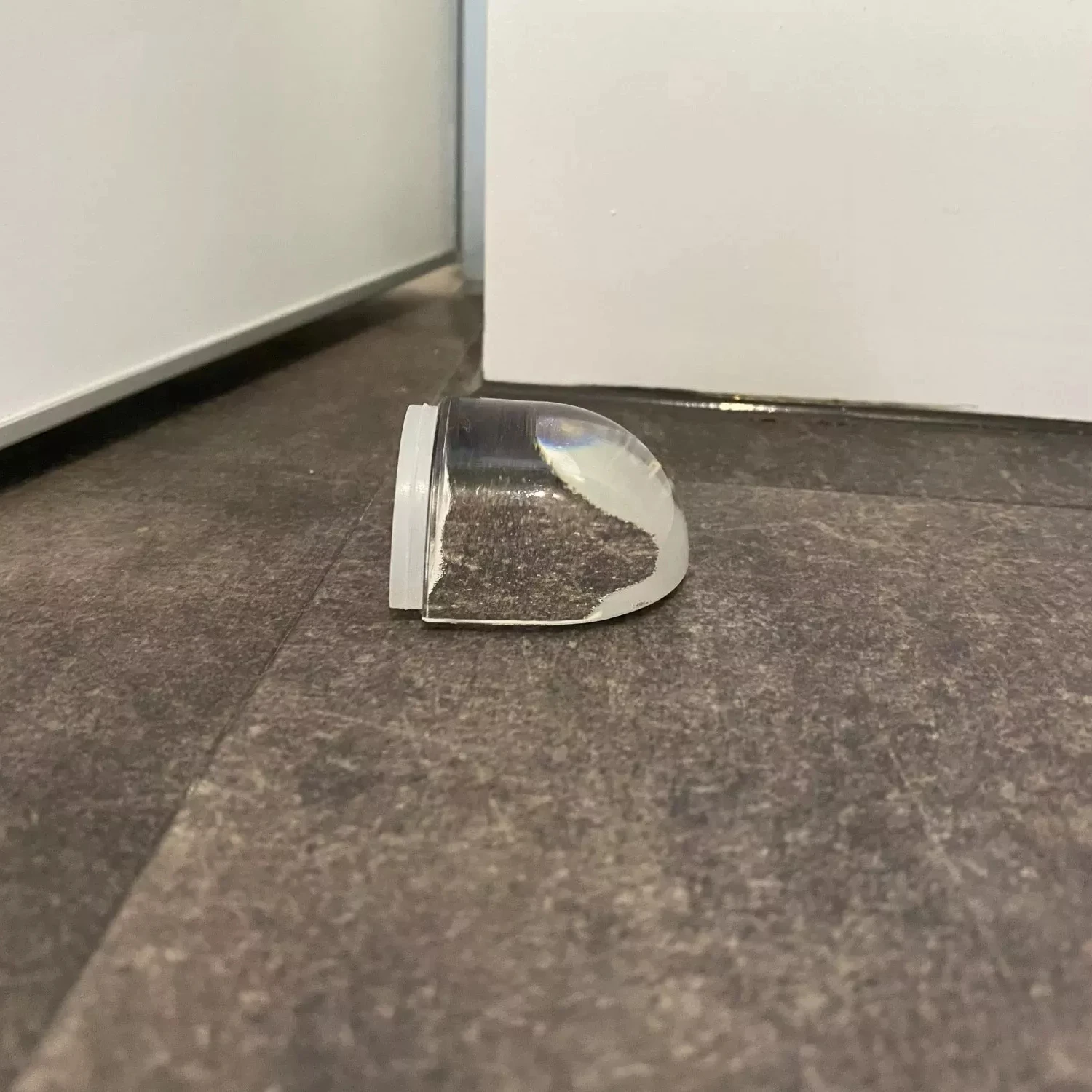 Transparent Acrylic Door Stopper 2022 Self Adhesive Door Holder Catch Floor Mounted Clear Doorstop To Protect Wall Furniture