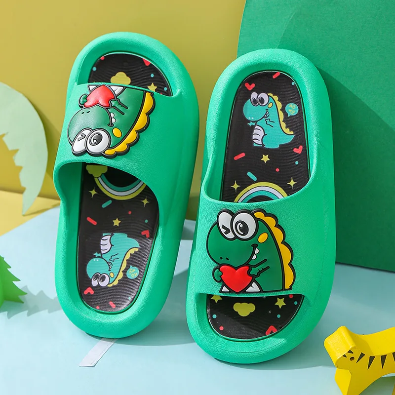 Dinosaur Boys Indoor Home Summer outside Slippers new Anti slip Soft Sole casual Cool Slippers