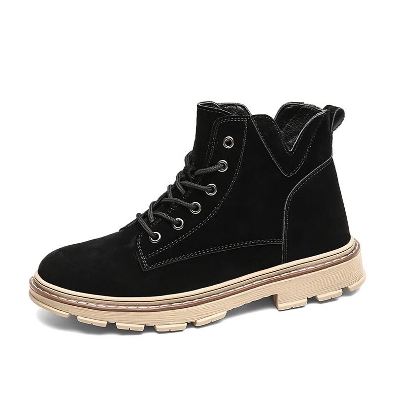 Latest snow warm neoprene winter desert ankle boots for men