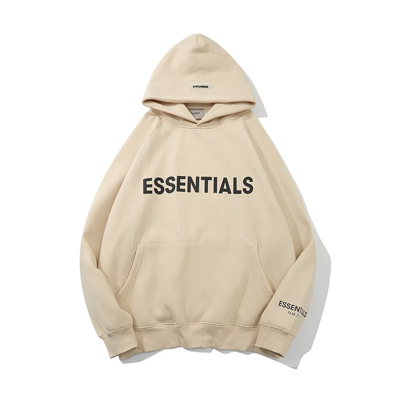 New Style Sudadera Essentials Fear Of God Sweater Streetwear Oversized Fleece Pullover Men Casual Letter Print Essentials Hoodie