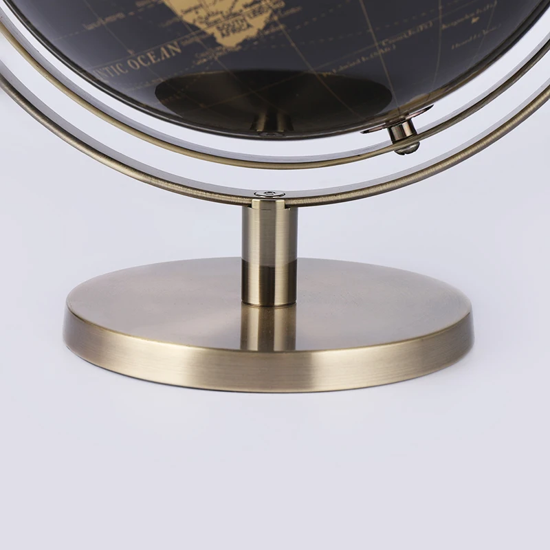 
Promotional Top Quality PVC surface universal metal base 25cm antique world globe for home decoration 