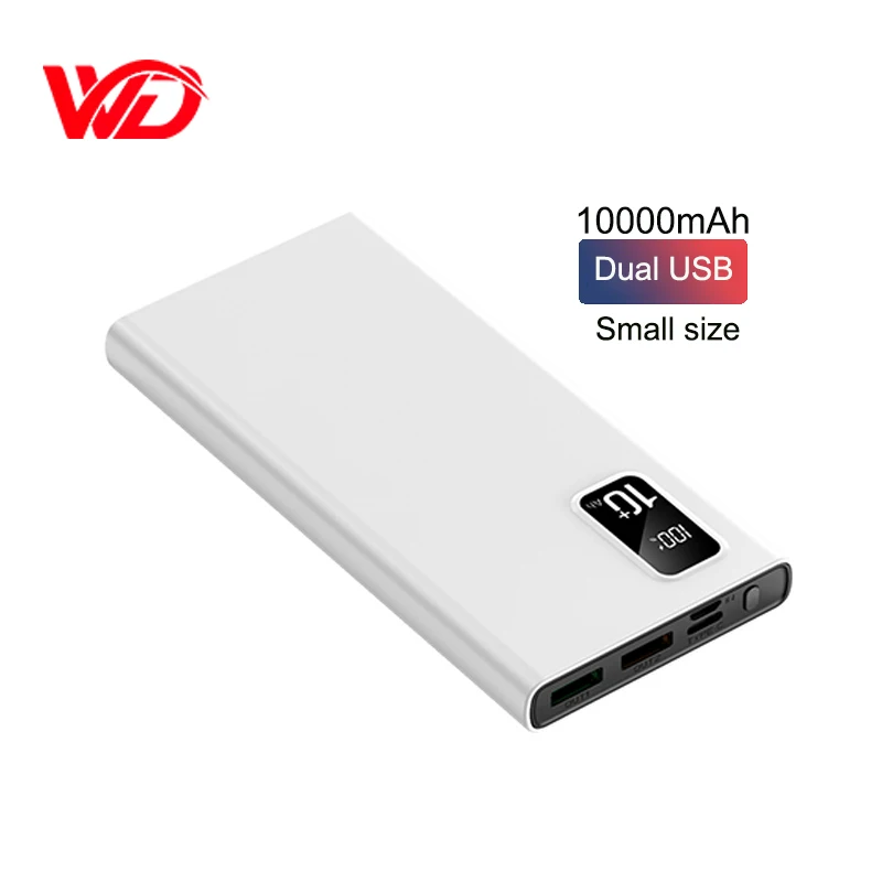Power Bank 10000mAh Slim Portable Powerbank 10000 mAh USB  External Battery Charger Poverbank