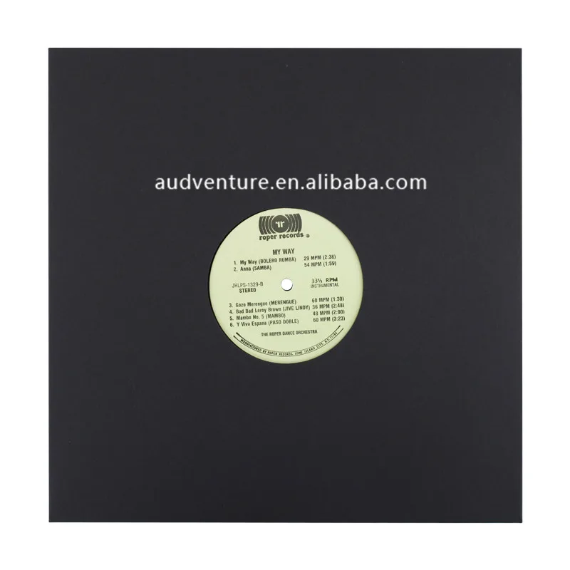 Vinyl enthusiast collect vinyl inner bag Giant thick protective vin  400G cardboard LP jacket with or without holes 10 packaging
