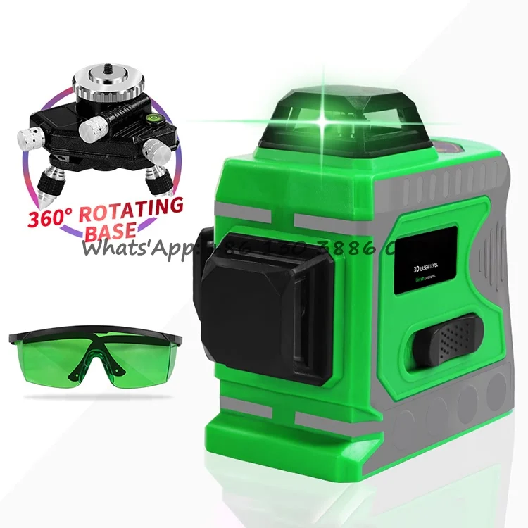 Factory Price New Type 12 Lines Green Self-leveling 360 Degree Horizontal&Vertical Cross Line Green Laser Beam 3D Laser Level