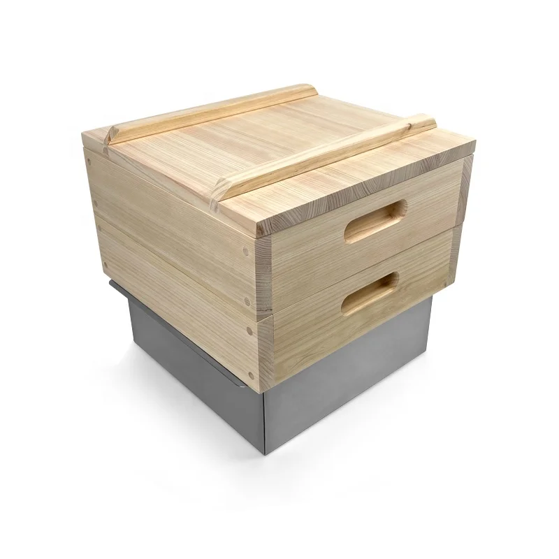 Korean bbq cookware wood style food container with new design