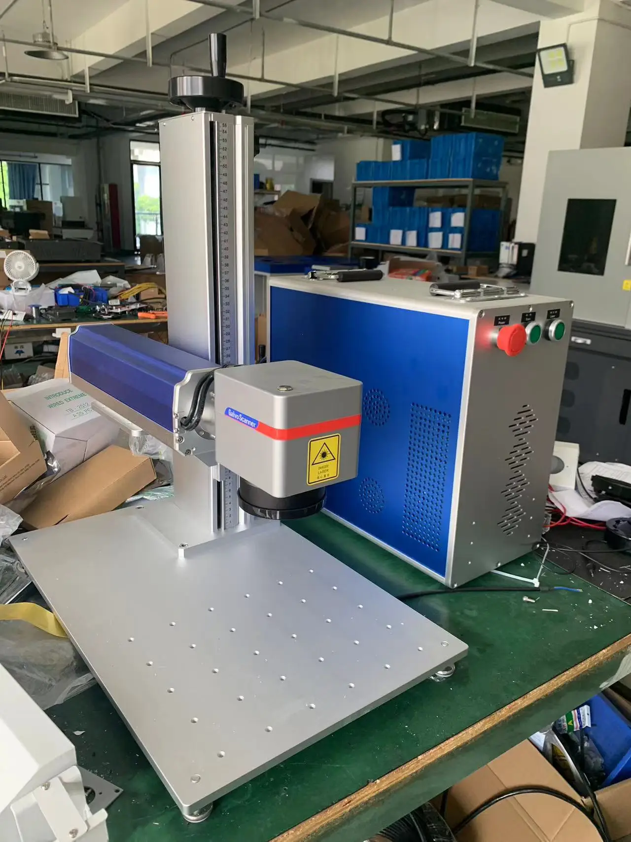 MAX raycus 100w JPT mopa color laser printer metal pvc ID card QR plastic fiber uv pen logo laser printing machine