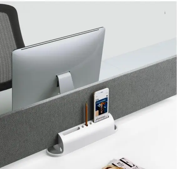 Modern open modular 4 person workstation office desk  furniture design work office tablewith metal leg for office space