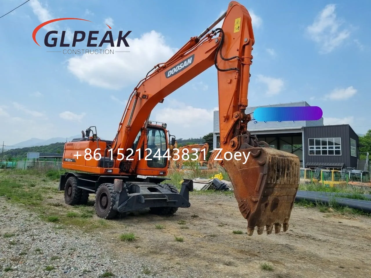 Высокое качество б/у Doosan DX210W-7 колесный экскаватор красивое состояние с доступным послепродажным обслуживанием