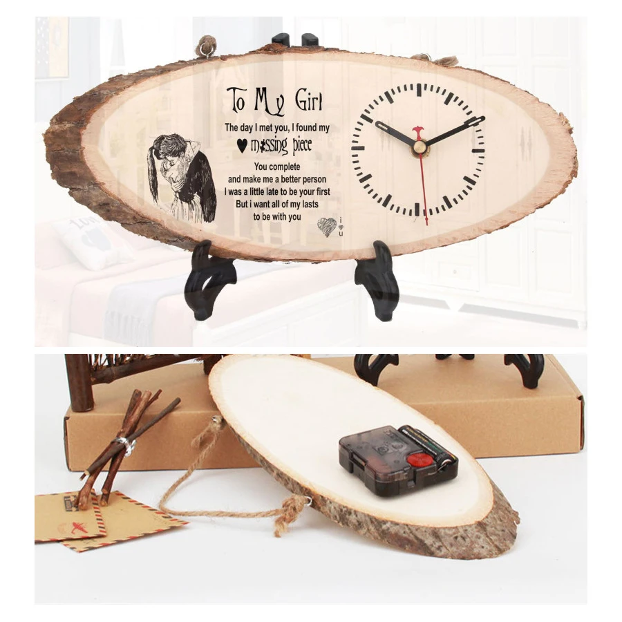 Wholesale/Customized Printing Wood Clock, Home/Office Ornamental Clock,Wooden Decorated Clock