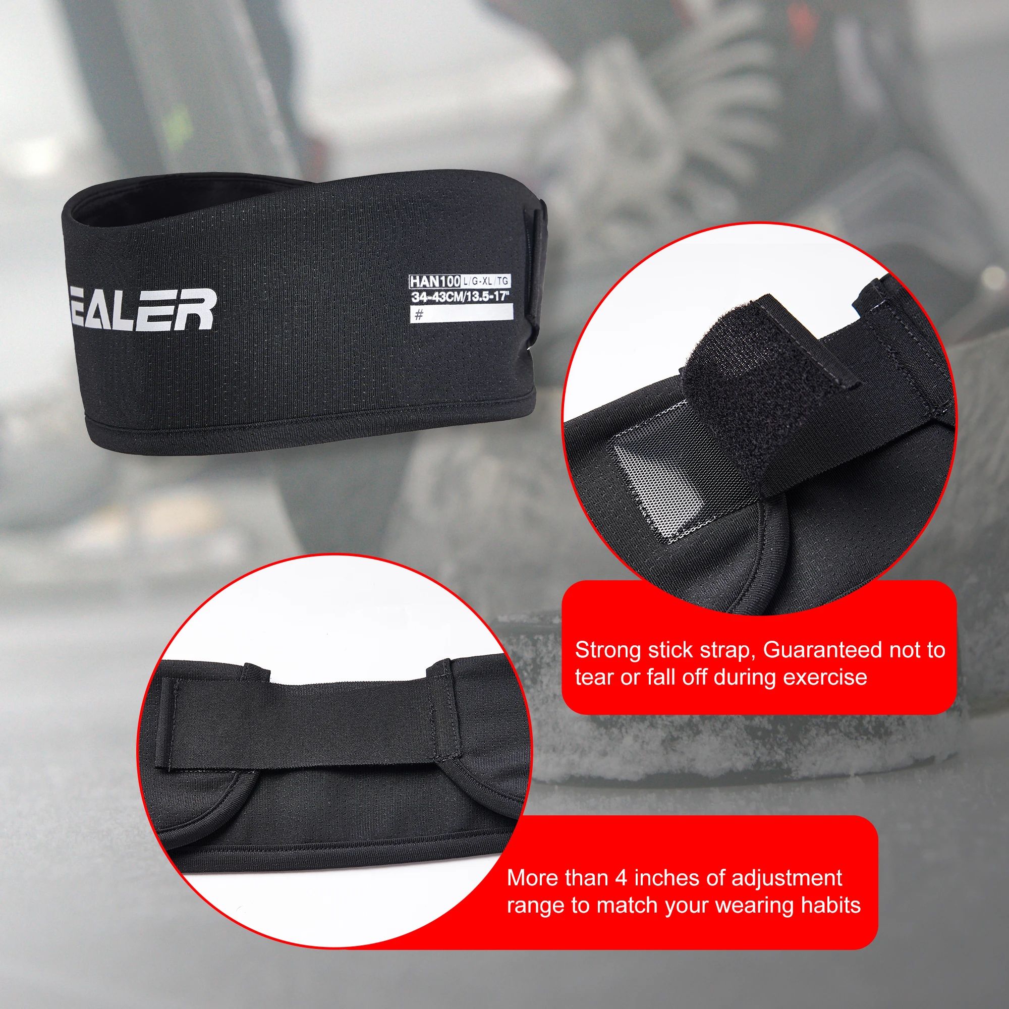 EALER HAN100 Hockey Neck Guard Collar, Hockey Core Neck Protect Guard Bib Cut Resistant - Senior, Adult, Junior, Youth