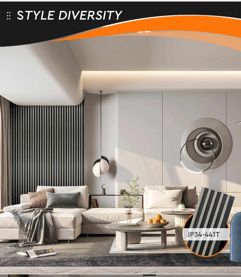 Wangbin factory new design wholesale lightweight plastic interior decoration ps wall panels boards JP 34