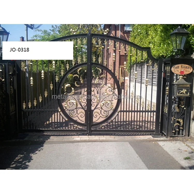 Sustainable Easily Assembled Luxury Entry Simple High Quality New Home Metal Iron Compound Wall Gate Design Garden Fence