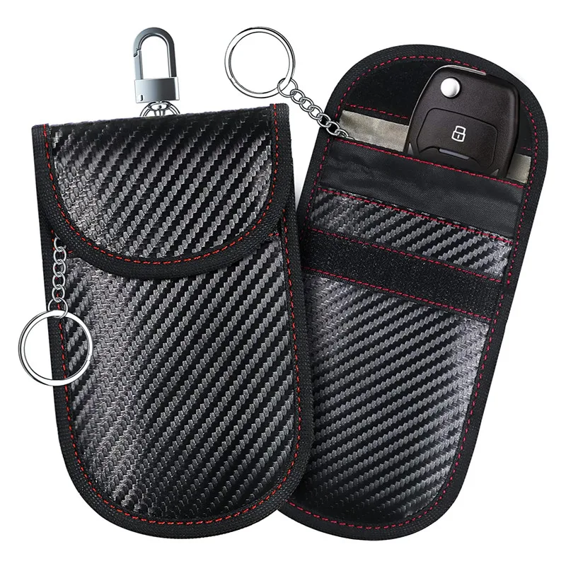 Key Fob Holder RFID Blocking Case Car Key Signal Block Cover for WIFI/GSM/LTE/NFC/RF Blocked Faraday Bag