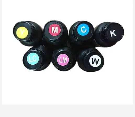 Базовая затвердевающая цветная светодиодная УФ-чернила низкая цена цветная цифровая печать 1000 литров в месяц 12 литров для планшетного принтера