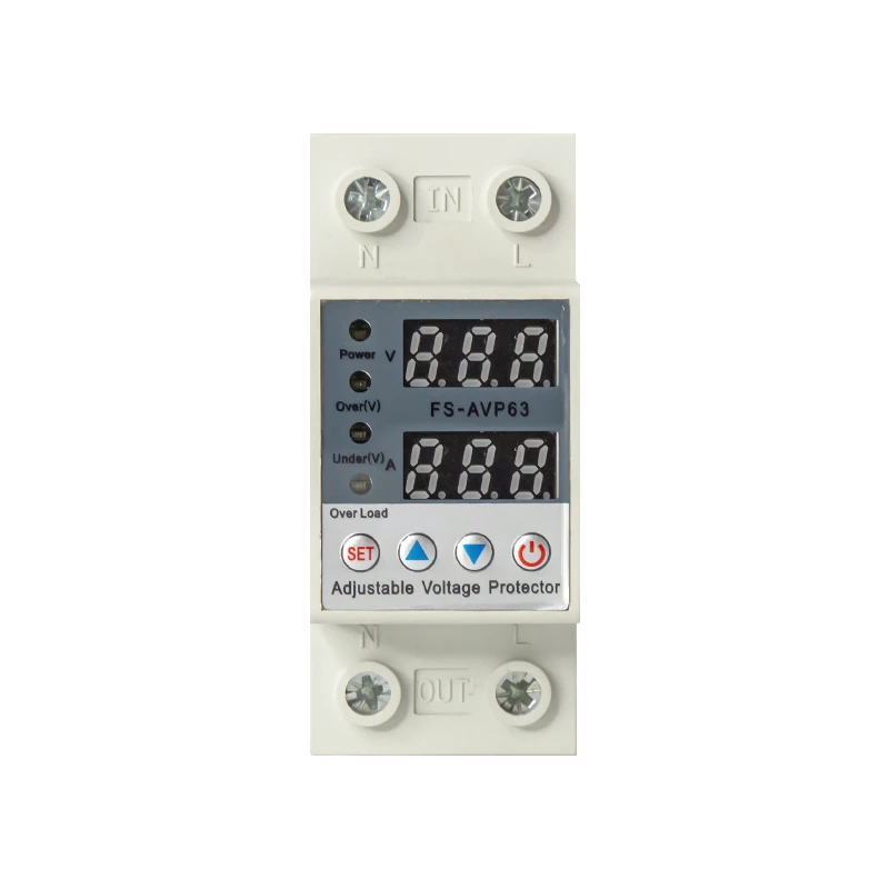 kinee 40A 63A 230V Din rail adjustable automatic recovery reconnect over under voltage protective protector voltage