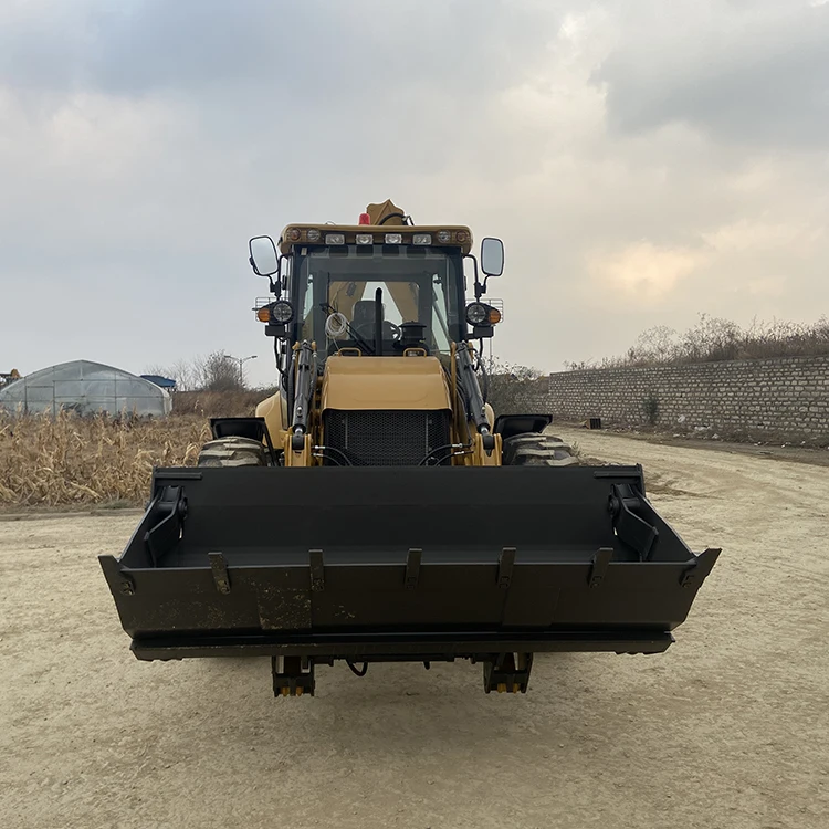 In stock Hydraulic Joystick Operation Articulated Backhoe Excavator Loader With CE
