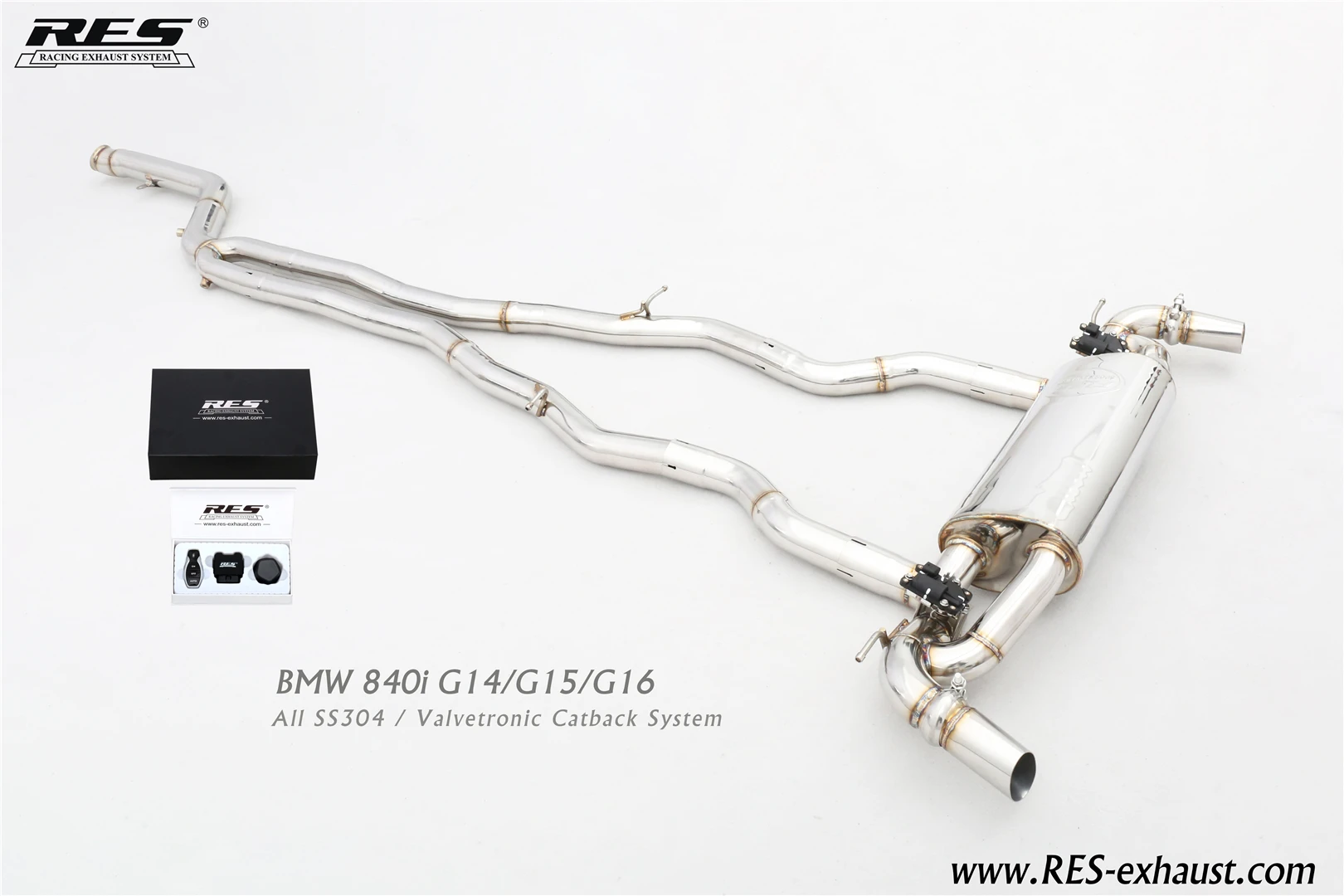 Remote Control Universal Car Sound Valvetronic Muffler Stainless Steel Exhaust System for Bmw 840i