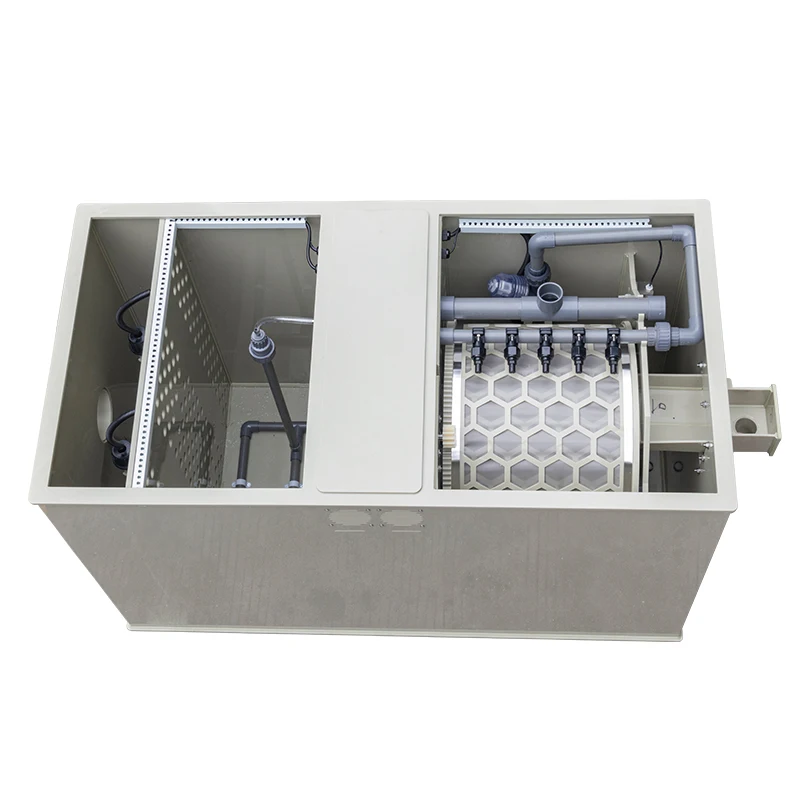 QihangRAS factory price custom ras aquaculture combi bio media uv light rotary drum filter automatic koi pond filter