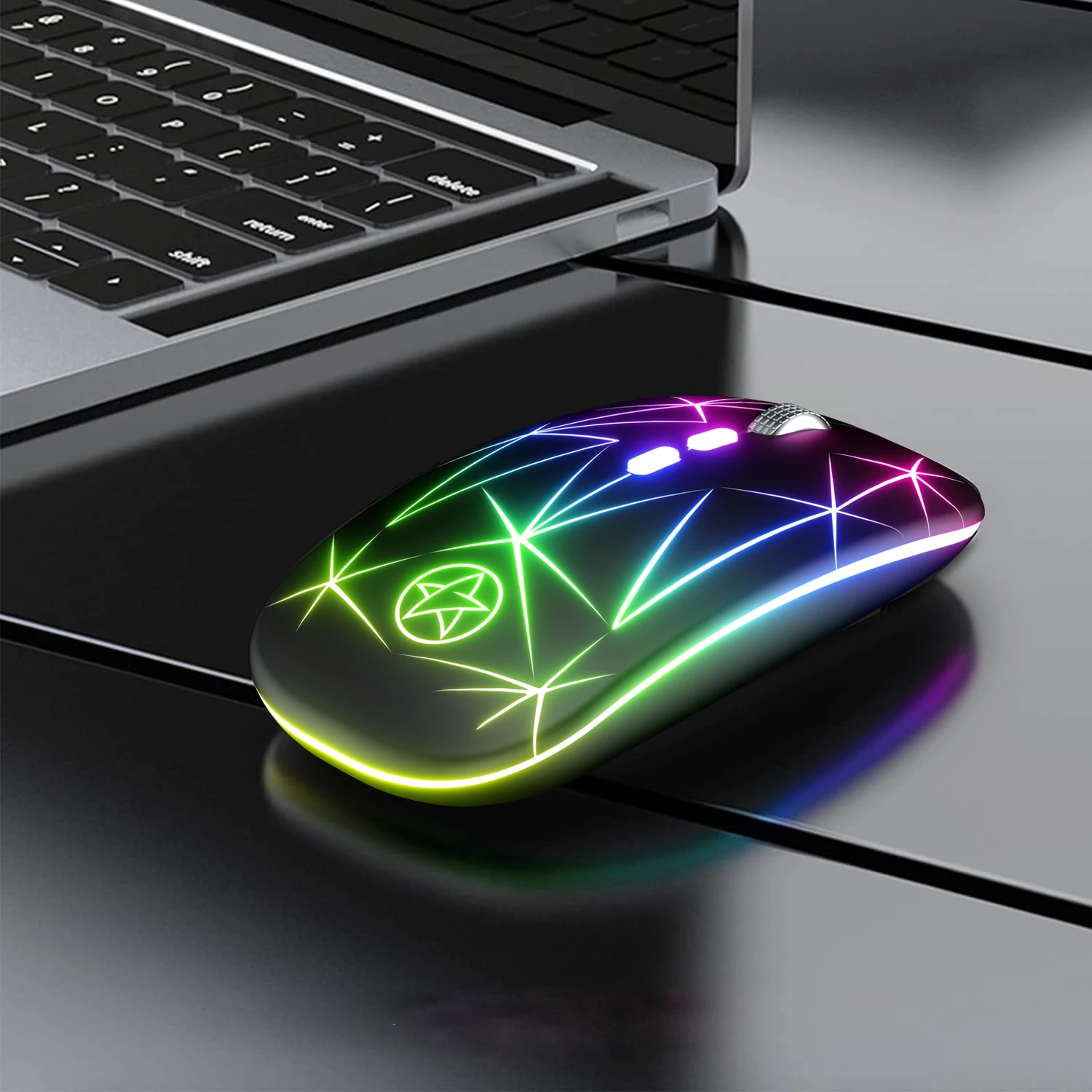 Newest A20 Optical RGB 2.4Ghz RGB Mice USB Optical Rechargeable Wireless Mouse