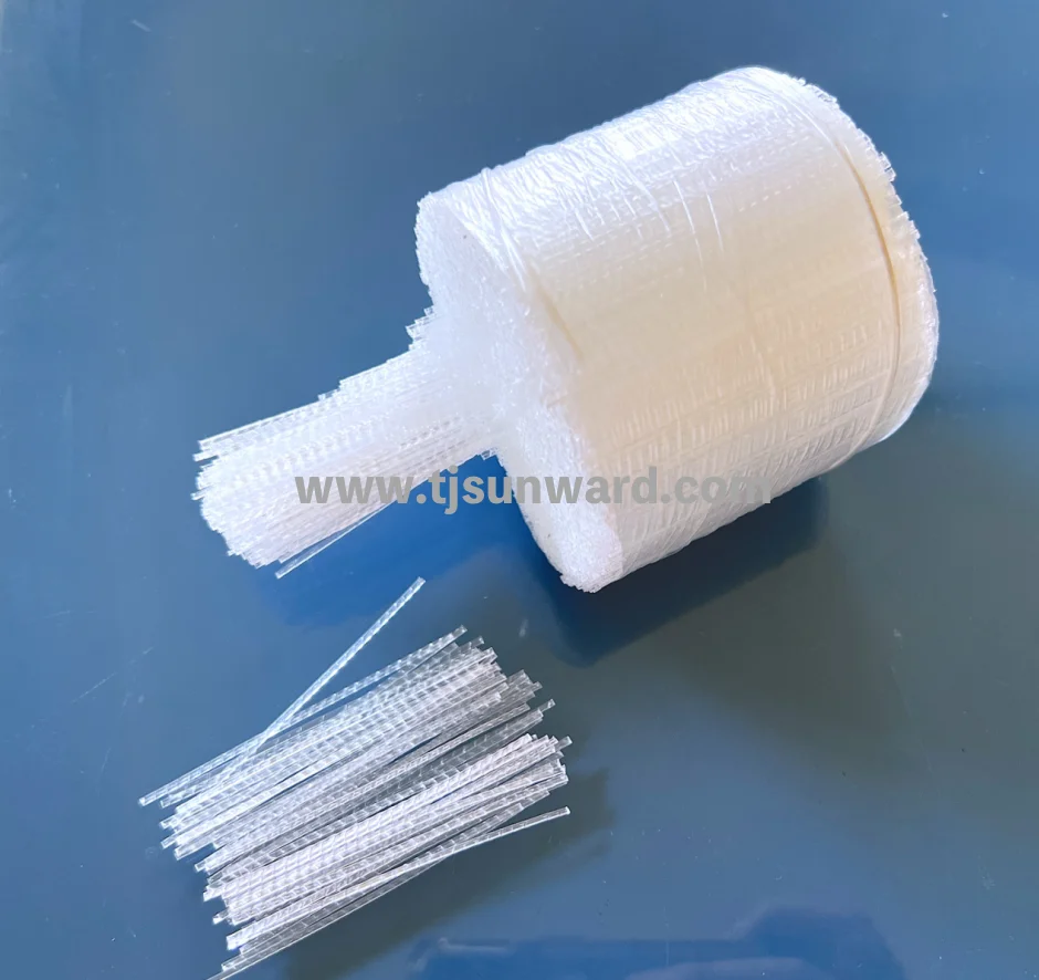 Macrofibras 50mm Polypropylene Fiber for Concrete Reinforced fibra de polipropileno