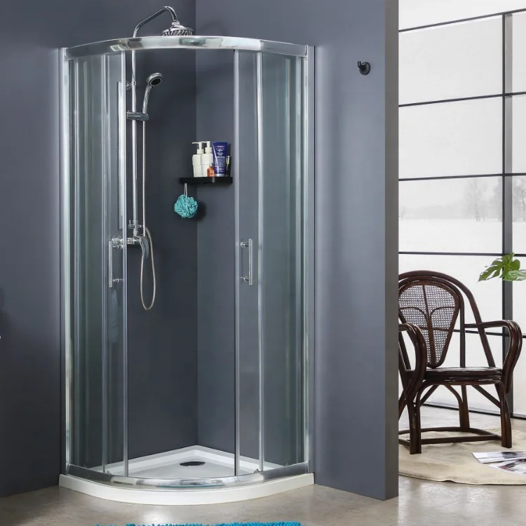 Factory direct cheap quadrant chrome sliding shower door most popular shower cabin bathroom shower room