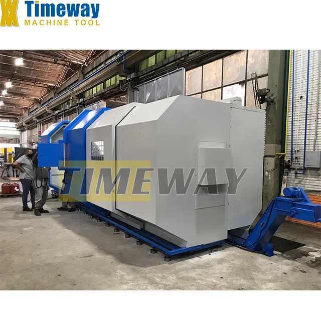 Loading 8 tons Heavy Duty Cnc Lathe Horizontal Cnc Lathe with FANUC CNC system