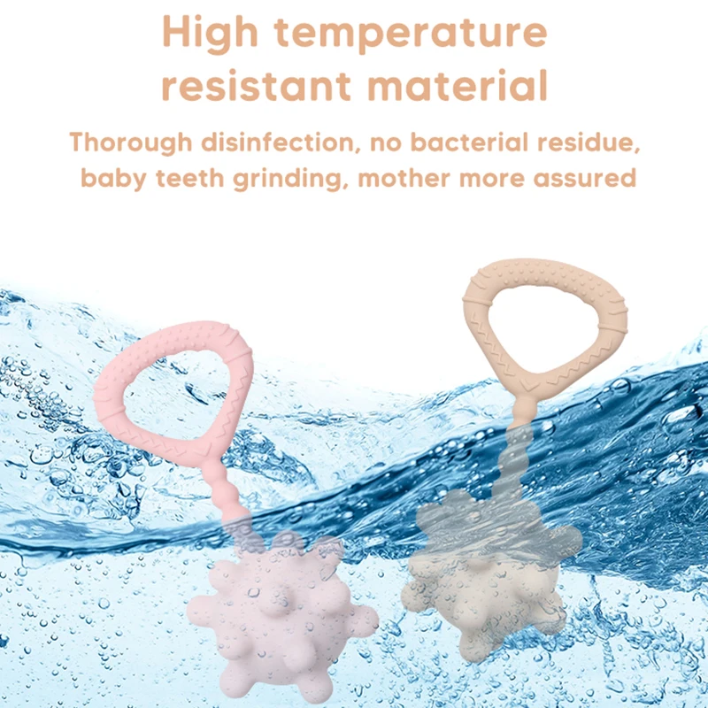 New Design Wholesale Silicone Baby Rattle Toys Baby Teething Toys Food Grade Safe Silicone Baby Teether Rattles