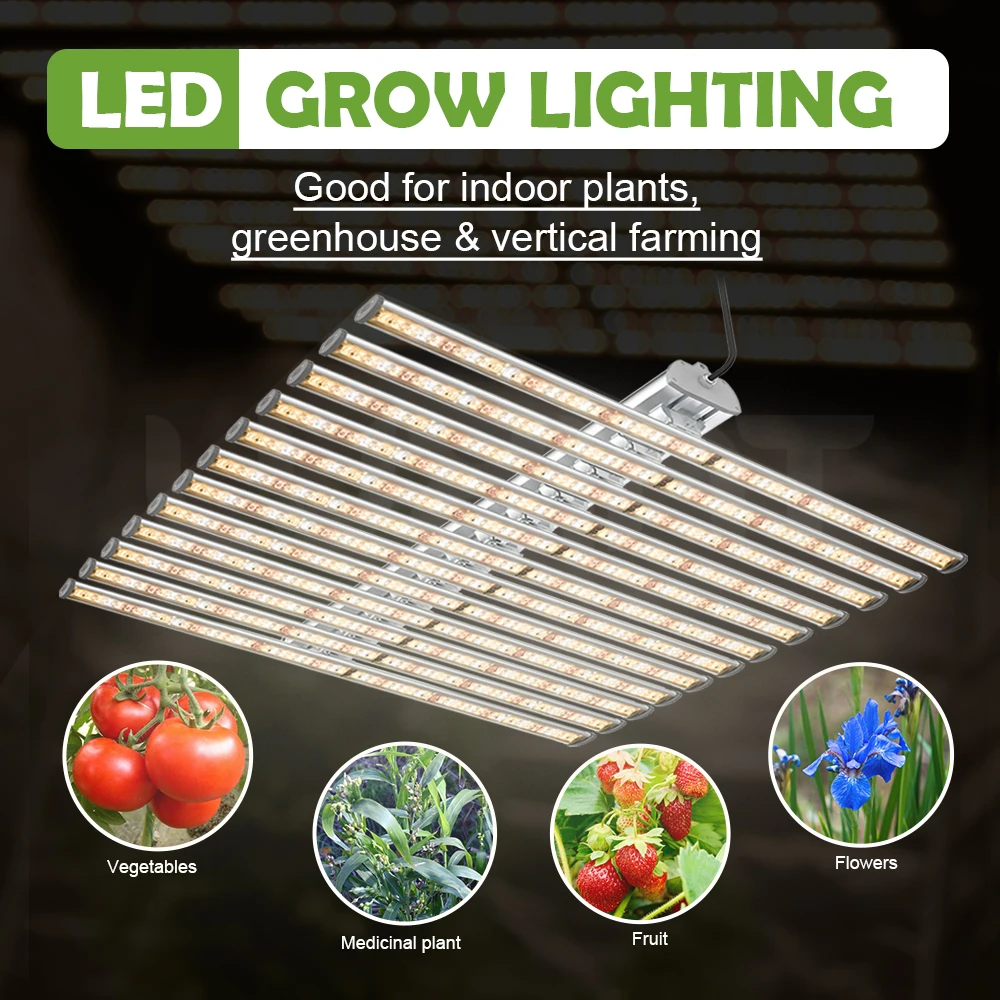 China factory price led grow light wholesale 12 bars 720W led grow lights for medical plants in high PAR