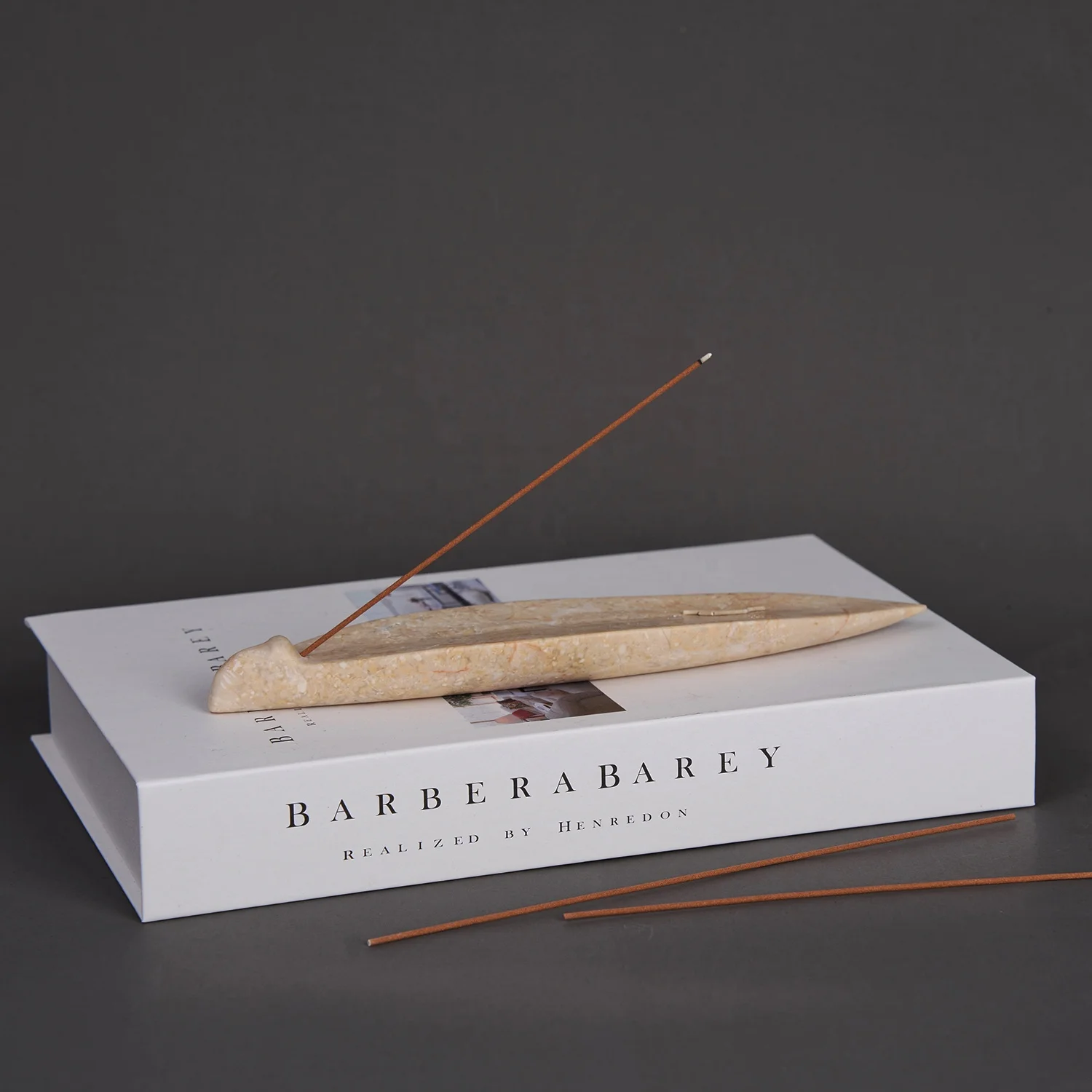 Spritual decor Beige Travertine Incense Holder Marble Incense Burner Home Hotel Decoration Stone Pyramid Incense Holder