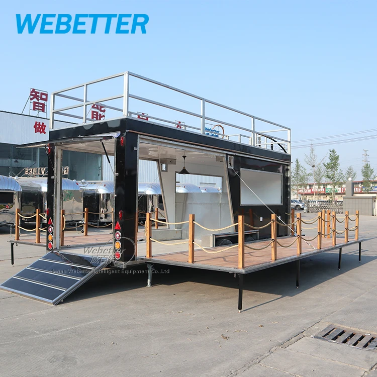 Unique design two story mobile fast food truck for sale in China