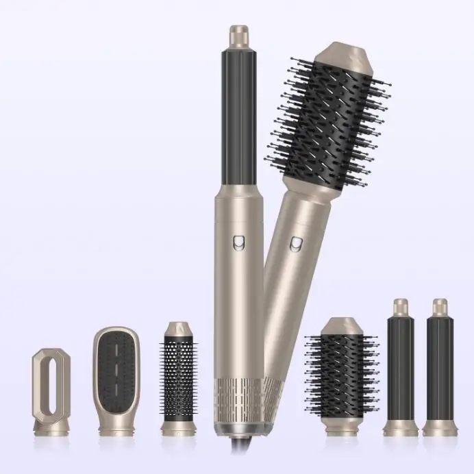 professional salon 6 in 1 complete hair dryer multi styler set  ce with leather box hair comb curler
